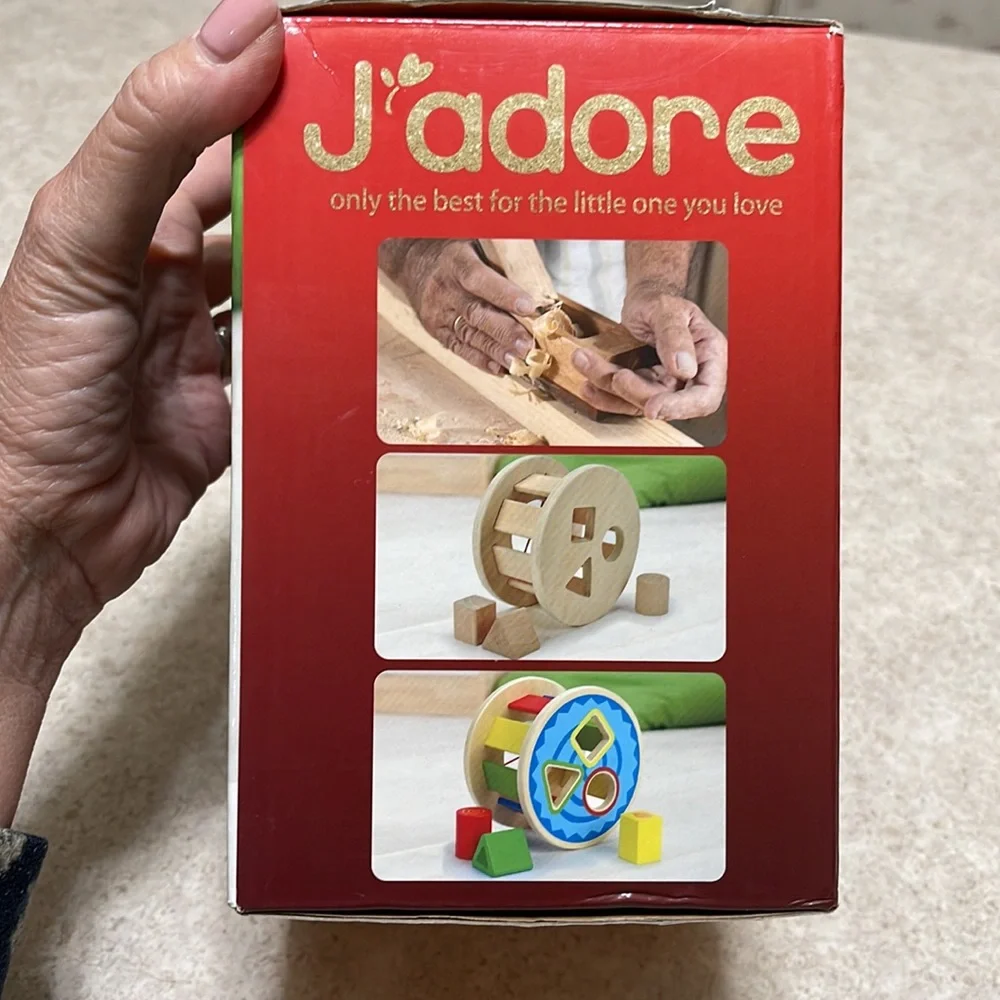 J’ADORE ROLLING RAINBOW WOODEN SHAPE SORTER
